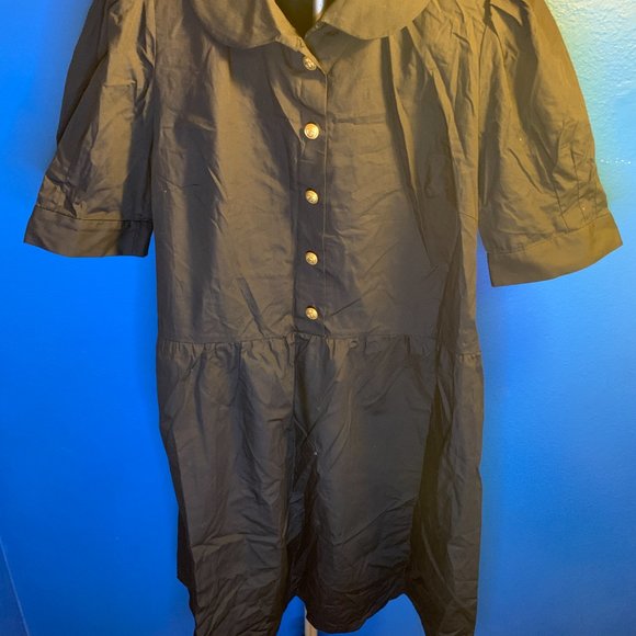 Family Affairs Midnight Voyage Peter Pan Collar Dress in Black Size Small NWOT - Picture 2 of 11